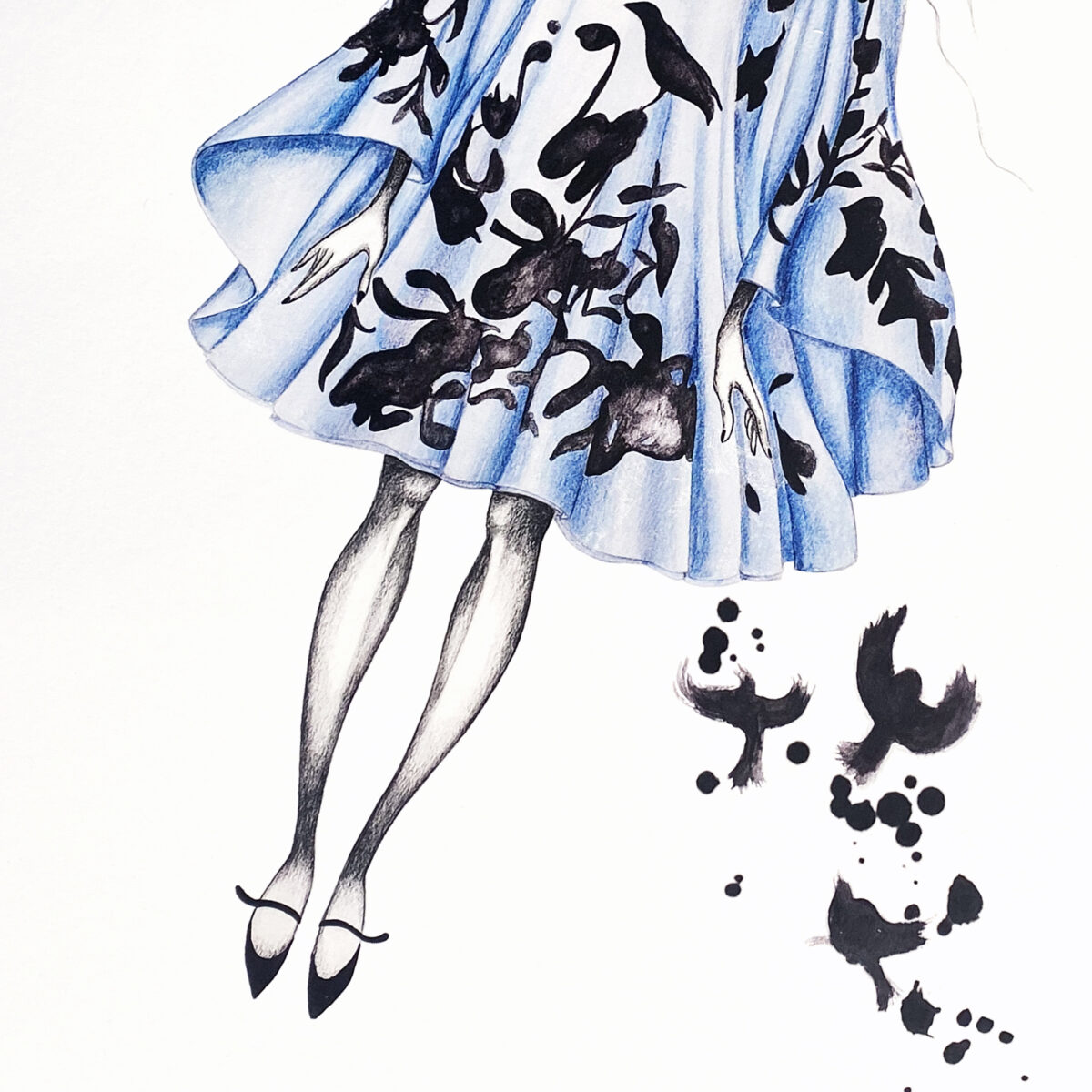 Woven Tales - Bluebird Dress | Print - Image 3